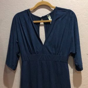 Blue velvet dress